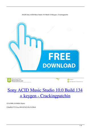 Sony Acid Music Studio 10 Crack